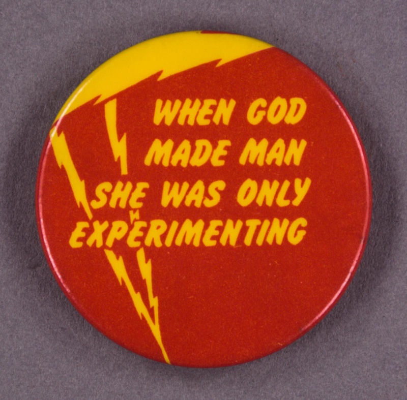 Badge: When God Made Man...; GWL-2015-111-15