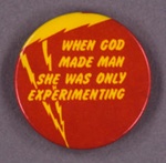 Badge: When God Made Man...; GWL-2015-111-15