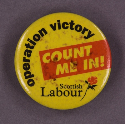 Badge: Operation Victory; Scottish Labour; GWL-2013-50-81