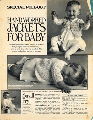 Magazine pull-out: Hand-worked Jackets for Baby; c.1960s; GWL-2015-44-55