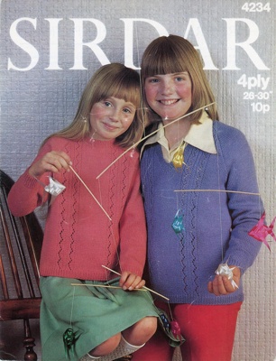 Knitting pattern: Child's Sweater; Sirdar Design No. 4234; GWL-2015-94-8