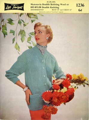 Knitting pattern (front): All-Purpose Jacket; Lee Target No. 1236; c.1950s; GWL-2016-159-91