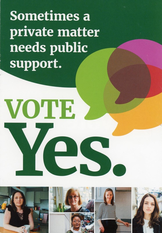 Pamphlet (front page): Sometimes a private matter needs public support; Together for Yes; c.2018; GWL-2018-58-2