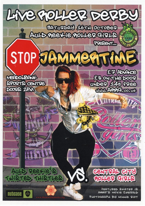 Poster: Jammertime; Auld Reekie Roller Derby; Oct 2010; GWL-2019-91-2