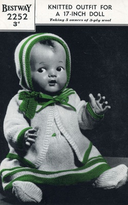 Knitting pattern: Outfit for a 17-Inch Doll; Bestway Leaflet No. 2252; GWL-2016-95-109
