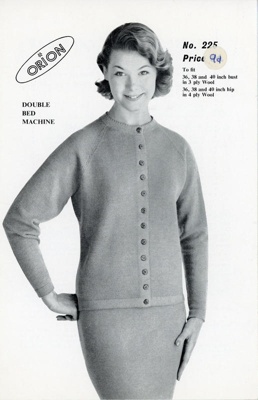 Knitting pattern: Cardigan and Skirt; Orion Knitting Machine Company; 1962; GWL-2022-15-17