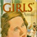 Front cover of the Collins Girls' Annual 1961, featuring the face of a young woman turned back towards a small group of girls.