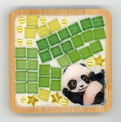 Coaster: Tiles with panda; Williams, Gina; c.2024-25; GWL-2025-96-3