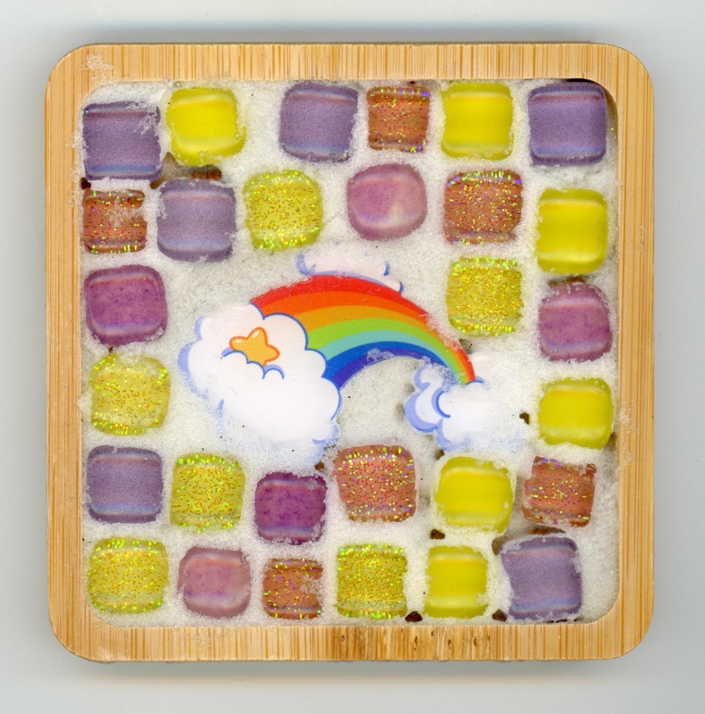 Coaster: Tiles with rainbow; Williams, Gina; c.2024-25; GWL-2025-96-4