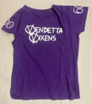 T-shirt front: Vendetta Vixens; Vendetta Vixens Roller Derby; c.2013; GWL-2015-135-1