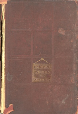 Front cover: Enquire Within Upon Everything; Philp, Robert Kemp; 1883; GWL-2016-65-6