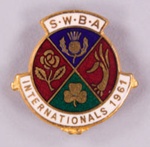 Badge: SWBA Internationals; Scottish Women's Bowling Association; 1961; GWL-2012-27-3