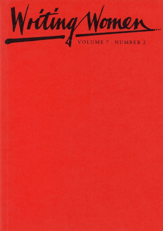 Front cover: Writing Women Vol. 7 No. 2; c.1988; GWL-2025-116-6