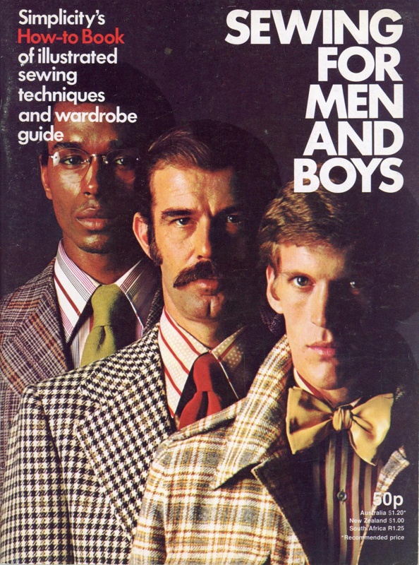 Booklet cover: Sewing for Men and Boys; Simplicity Patterns Ltd; 1975; GWL-2017-105-4