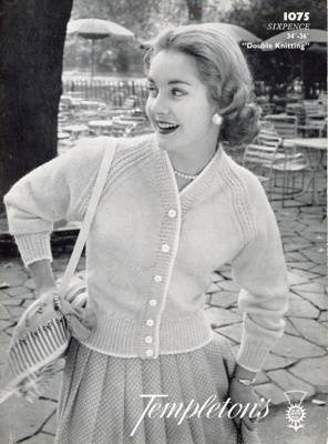 Knitting pattern: Cardigan; Templeton's Ayr Wools No. 1075; GWL-2015-34-72