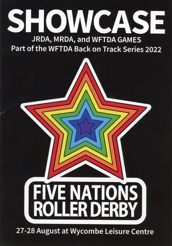 Programme: Back on Track Showcase; Five Nations Roller Derby; August 2022; GWL-2022-120-7