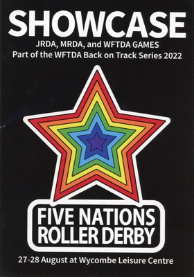 Programme: Back on Track Showcase; Five Nations Roller Derby; August 2022; GWL-2022-120-7