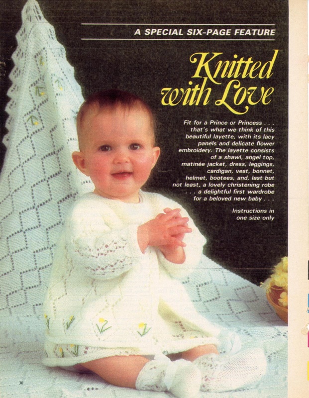 Knitting patterns: Knitted with Love; c.1970s; GWL-2015-44-47