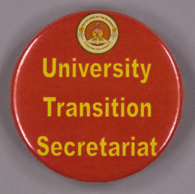 Badge: University Transition Secretariat; GWL-2013-38-1