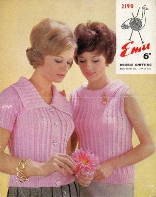 Knitting pattern: Summer Cardigan and Jumper; Emu Wools No. 2190; 1960s; GWL-2015-44-5