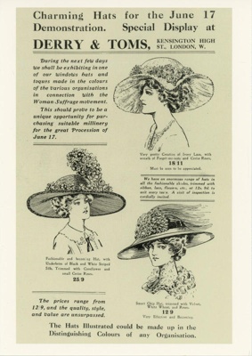 Replica print: Advertisements from Votes for Women; Museum of London; 1911; GWL-2024-6-6