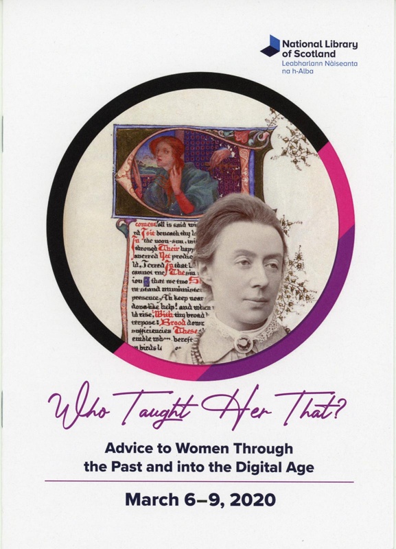 Pamphlet: Who Taught Her That?; National Library of Scotland; 2020; GWL-2023-2-3