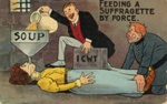 GWL-2026-25-5: Postcard front: Feeding a Suffragette By Force; c.1913 GWL-2026-25-5: Postcard front: Feeding a Suffragette By Force; c.1913