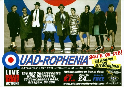 Cover of Roller Derby programme for "Quad-Rophenia"