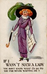 Postcard front: If I Wasn't Such A Lady; Joseph Asher & Co.; c.1912-18; GWL-2024-77-8