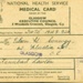 NHS Medical Card issued to Eileen Conway of Glasgow, 1949