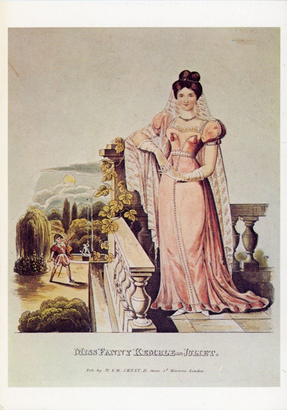 Postcard (front with image): Miss Fanny Kemble as Juliet; H.M.S.O.; GWL-2015-66-9-2