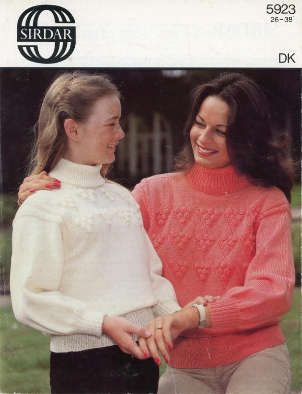 Knitting pattern: Sweater; Sirdar Design No. 5923; c.1970s; GWL-2021-4-63