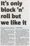 News article: It's Only Block 'N' Roll; DMG Media; Nov 2011; GWL-2020-40-2