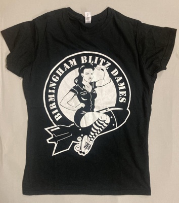 T-shirt: Birmingham Blitz Dames; Birmingham Roller Derby; 2010s; GWL-2019-59-76