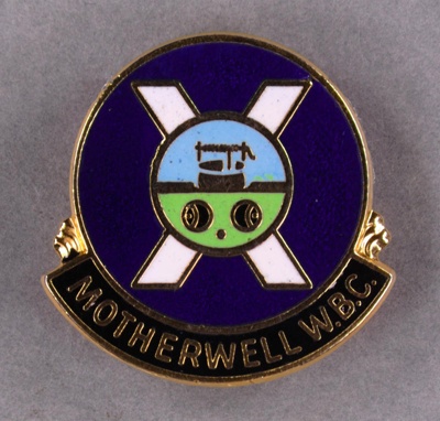 Badge: Motherwell WBC; Motherwell Women's Bowling Club; GWL-2014-39