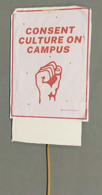 Placard: Consent Culture on Campus; Strath Union; 2022; GWL-2023-58-2