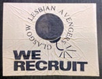 Banner: We Recruit; Glasgow Lesbian Avengers; 1995; GWL-2025-30
