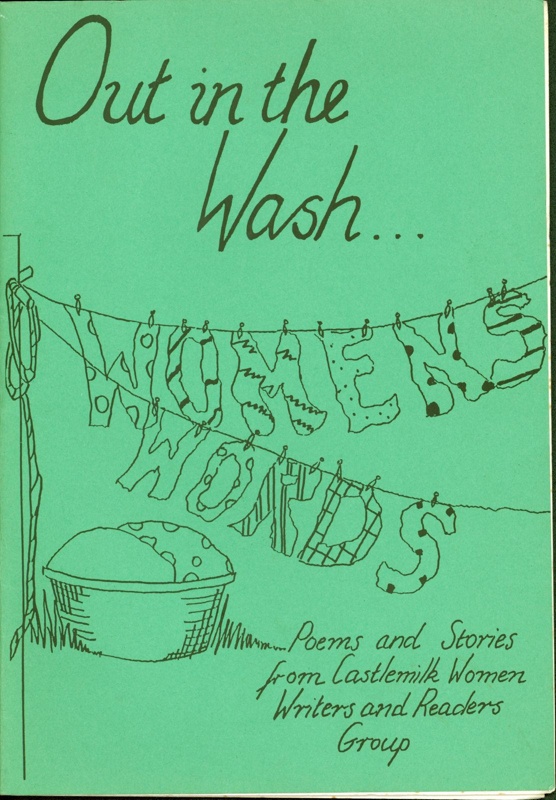 Front cover of booklet titled 'Out in the Wash...' by Castlemilk women writer's and reader's group