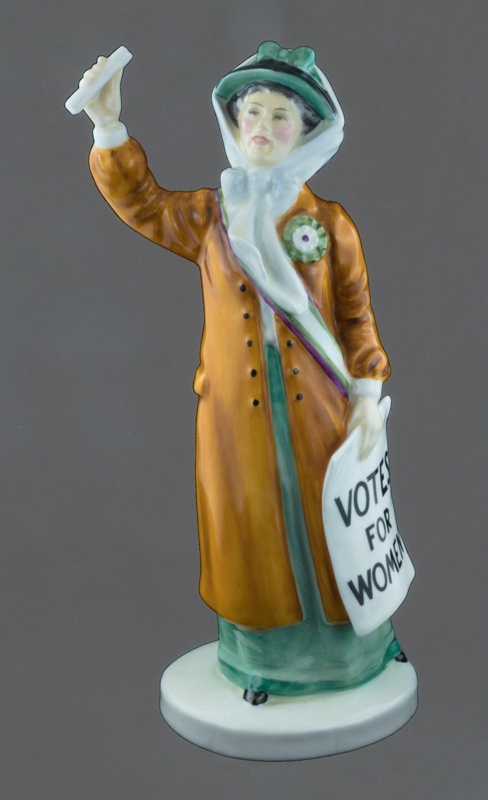 Figurine: Votes for Women; Royal Doulton; 1978-81; GWL-2014-57. Photo by Becky Male