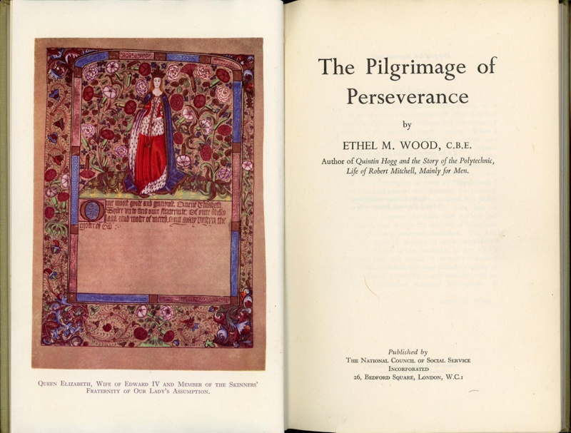 Front pages: The Pilgrimage of Perseverance; Wood, Ethel M.; 1949; GWL-2016-46