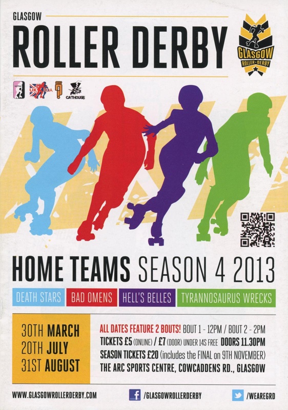 Programme: Home Teams Season 4; Glasgow Roller Derby; 2013; GWL-2020-35-10