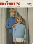 Knitting pattern: Children's Jumpers; Robin No. 1765; GWL-2021-4-56