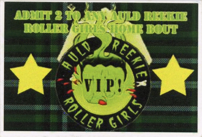 VIP pass; Auld Reekie Roller Girls; GWL-2019-91-13