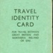 Cover of travel ID card belonging to Agnes Conway, Glasgow