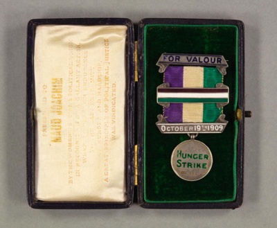 Hunger Strike Medal: Maud Joachim; Toye & Co; c.1912; GWL-2023-86. Photo credit: Becky Male