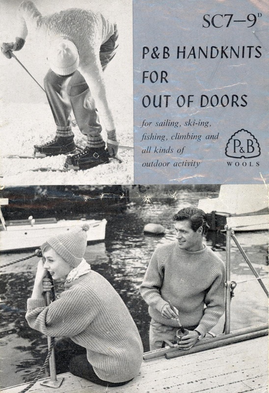 Knitting pattern (front cover): Handknits for Out of Doors; Patons & Baldwins Ltd; GWL-2015-71-6-2