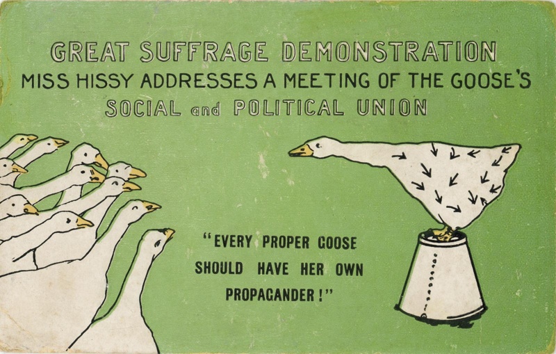 Postcard: Great Suffrage Demonstration; E. Mack; c.1910; GWL-2024-5-12