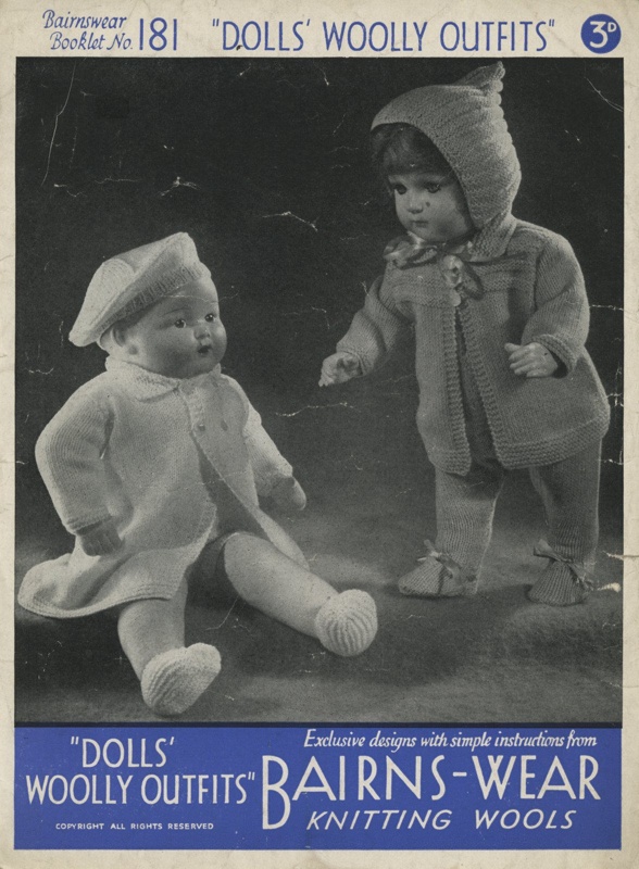 Knitting pattern: Doll's Woolly Outfits; Bairns-Wear Booklet No. 181; GWL-2016-95-96