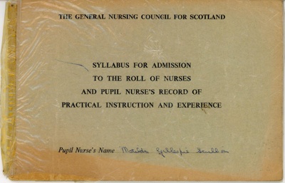 Booklet: Syllabus for Admission; General Nursing Council for Scotland; 1964; GWL-2024-13