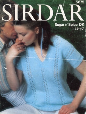 Knitting pattern: Sweater; Sirdar Design No. 5875; 1970s; GWL-2015-94-38